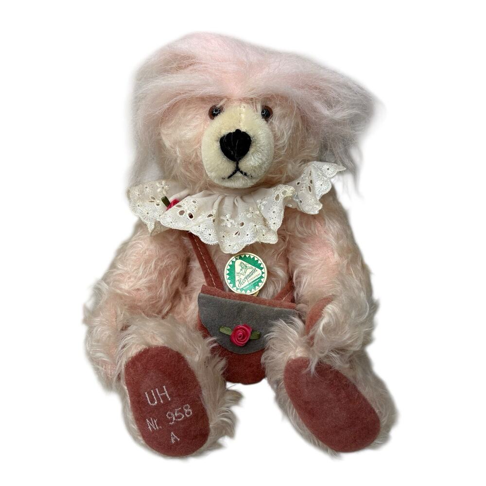 Hermann Original Mohair Teddy Bear UH Nr. 958A Vintage Collectible Germany Tag